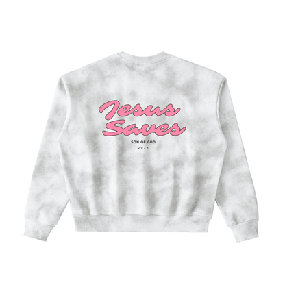 Dirty Washed Boxy Fleeced Sweatshirt - Son Of God
