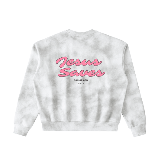 Dirty Washed Boxy Fleeced Sweatshirt - Son Of God