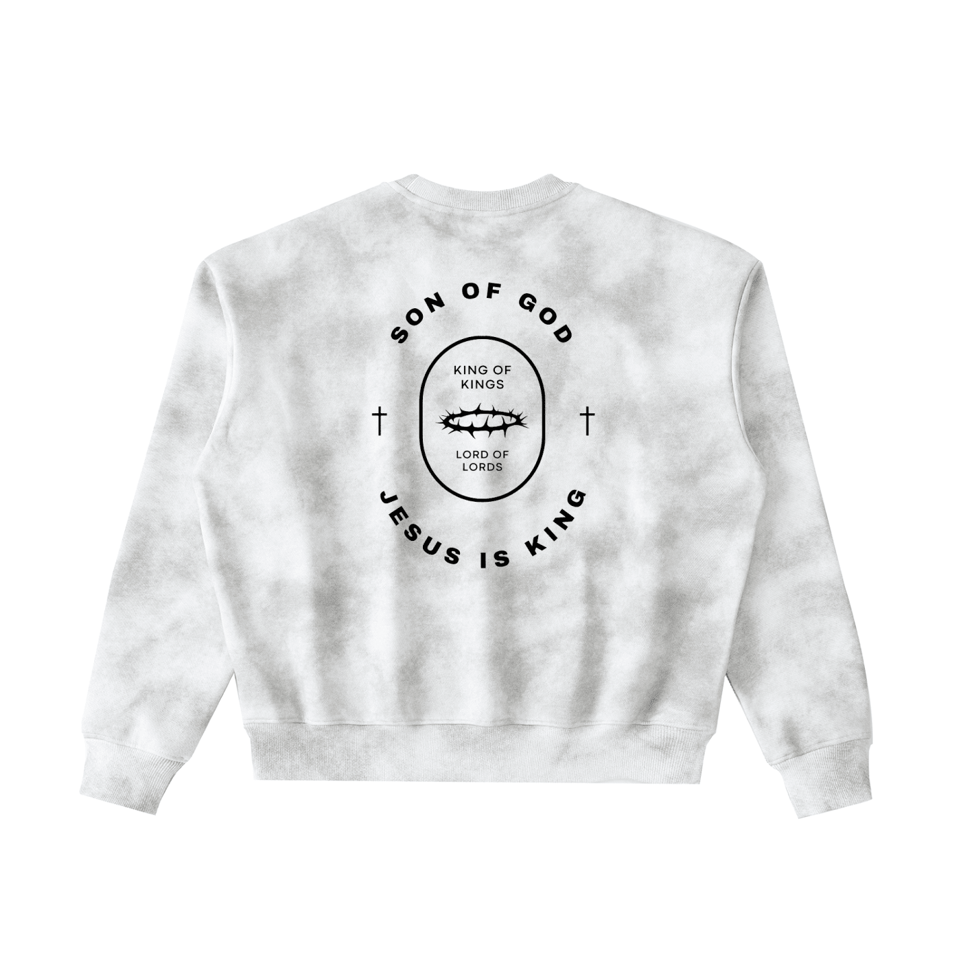 Dirty Washed Boxy Fleeced Sweatshirt - Son Of God