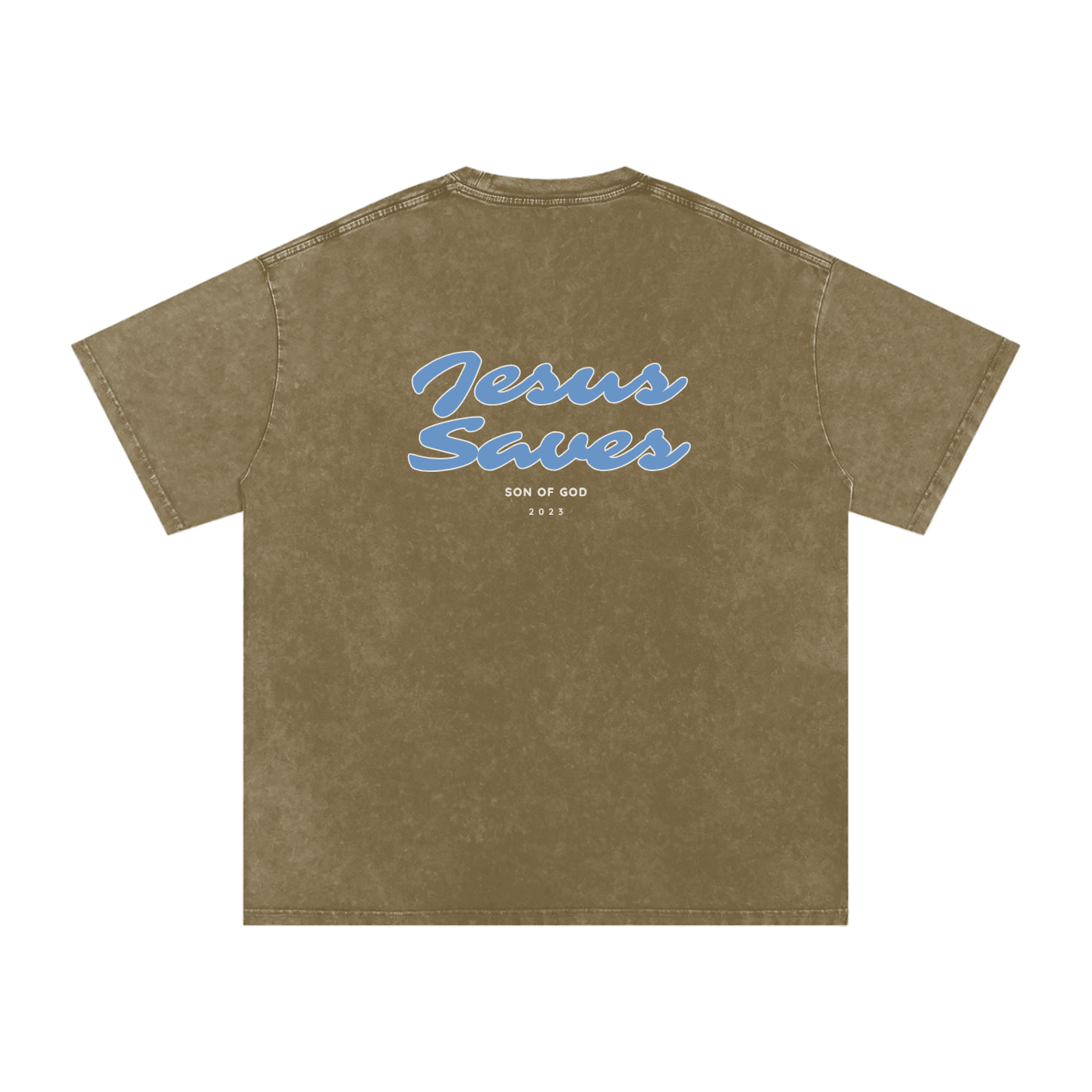 Snow Washed Oversized Cotton T-Shirt - Son Of God