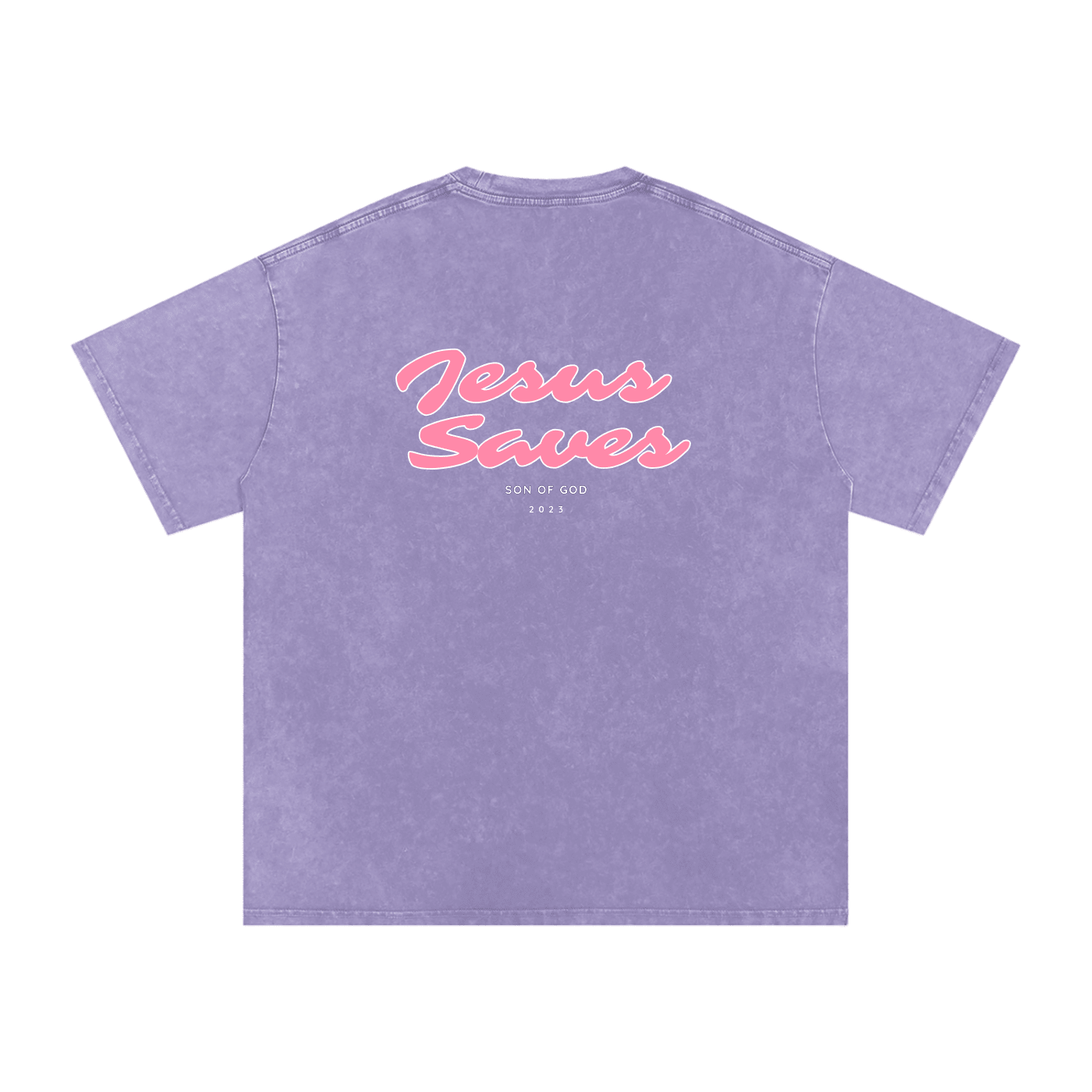 Snow Washed Oversized Cotton T-Shirt - Son Of God