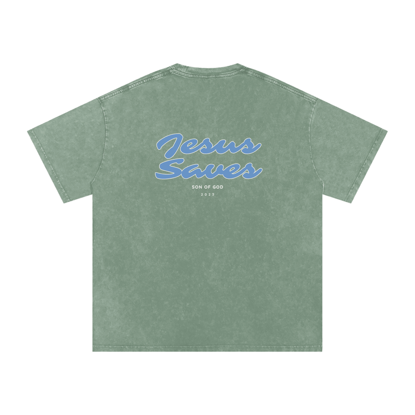 Snow Washed Oversized Cotton T-Shirt - Son Of God