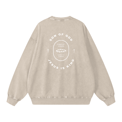Snow Washed Oversized Sweatshirt - Son Of God