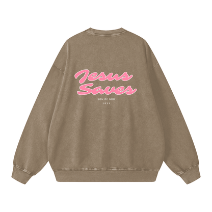 Snow Washed Oversized Sweatshirt - Son Of God