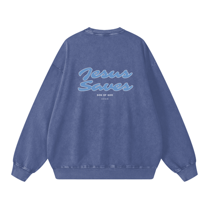 Snow Washed Oversized Sweatshirt - Son Of God