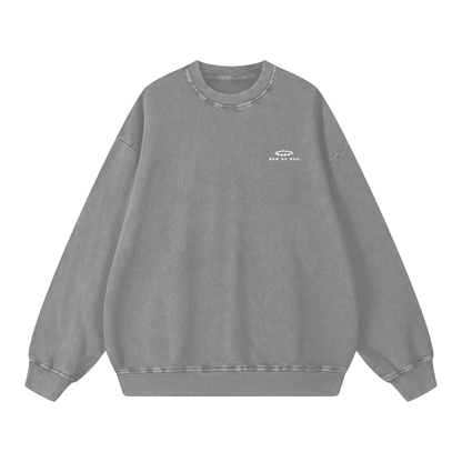 Snow Washed Oversized Sweatshirt - Son Of God