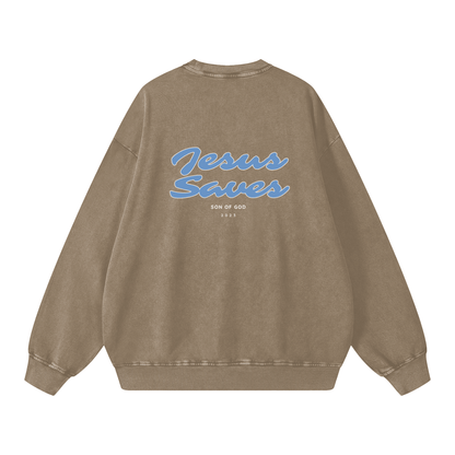 Snow Washed Oversized Sweatshirt - Son Of God