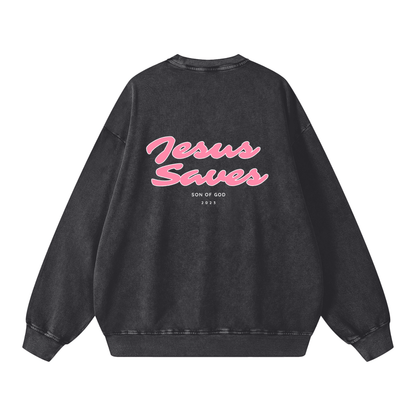 Snow Washed Oversized Sweatshirt - Son Of God