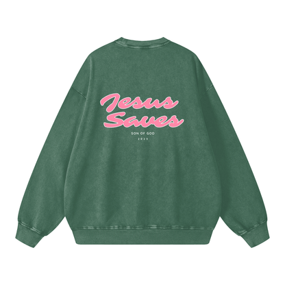 Snow Washed Oversized Sweatshirt - Son Of God