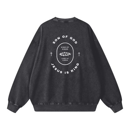 Snow Washed Oversized Sweatshirt - Son Of God