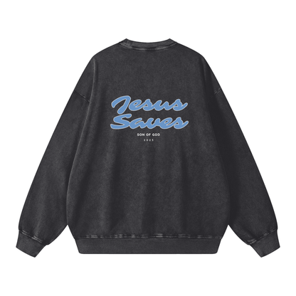 Snow Washed Oversized Sweatshirt - Son Of God