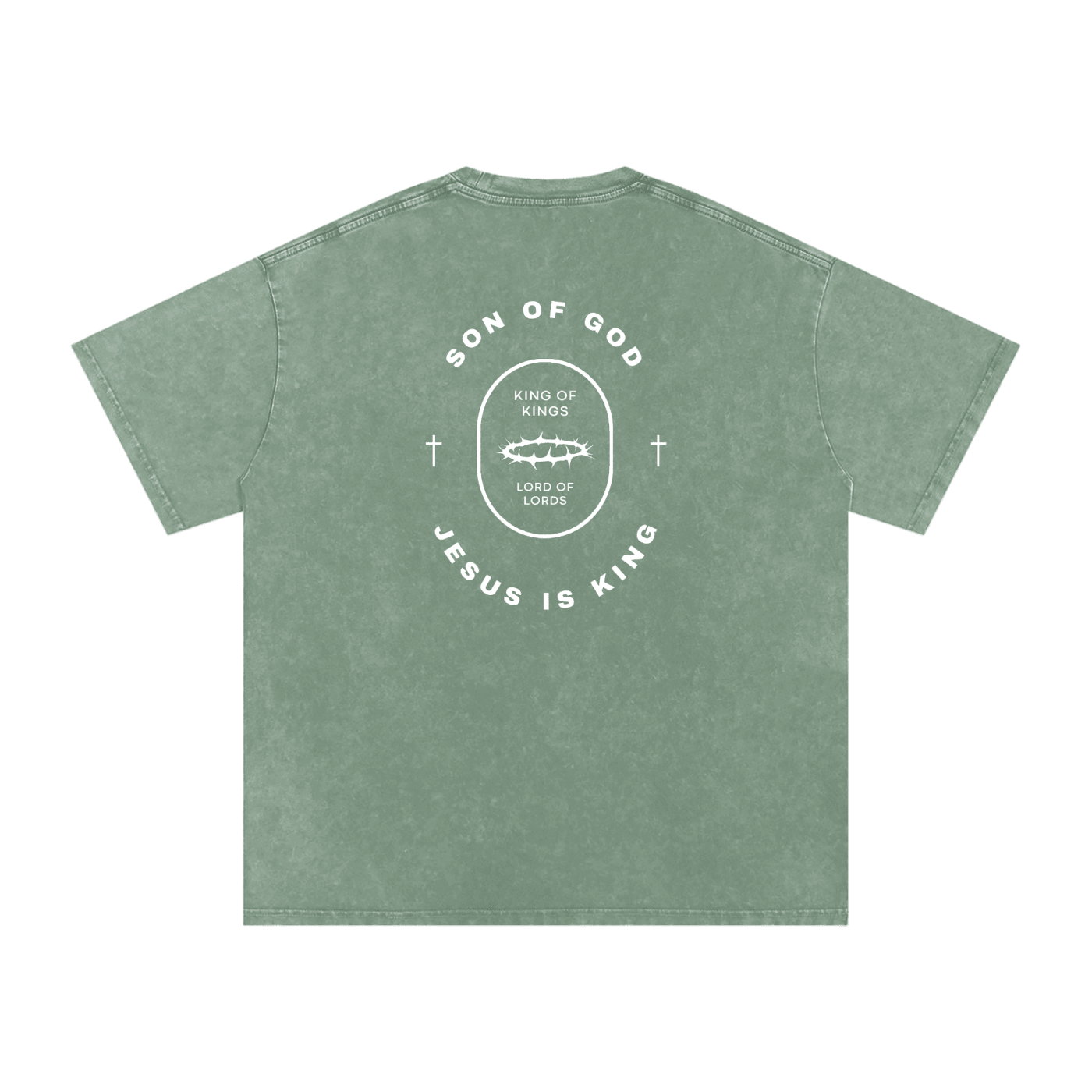 Snow Washed Oversized Tee [Crown of Thorns] - Son Of God